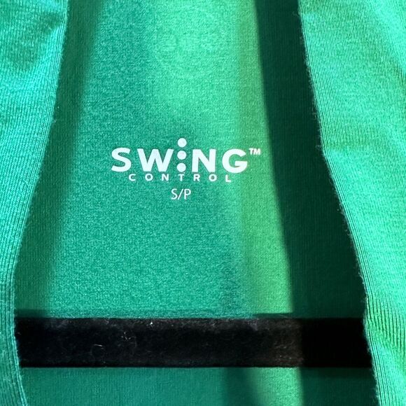 Swing Control Bamboo Sleeveless V-Neck Golf Jelly Bean Green Shirt Size S/P - Picture 6 of 11